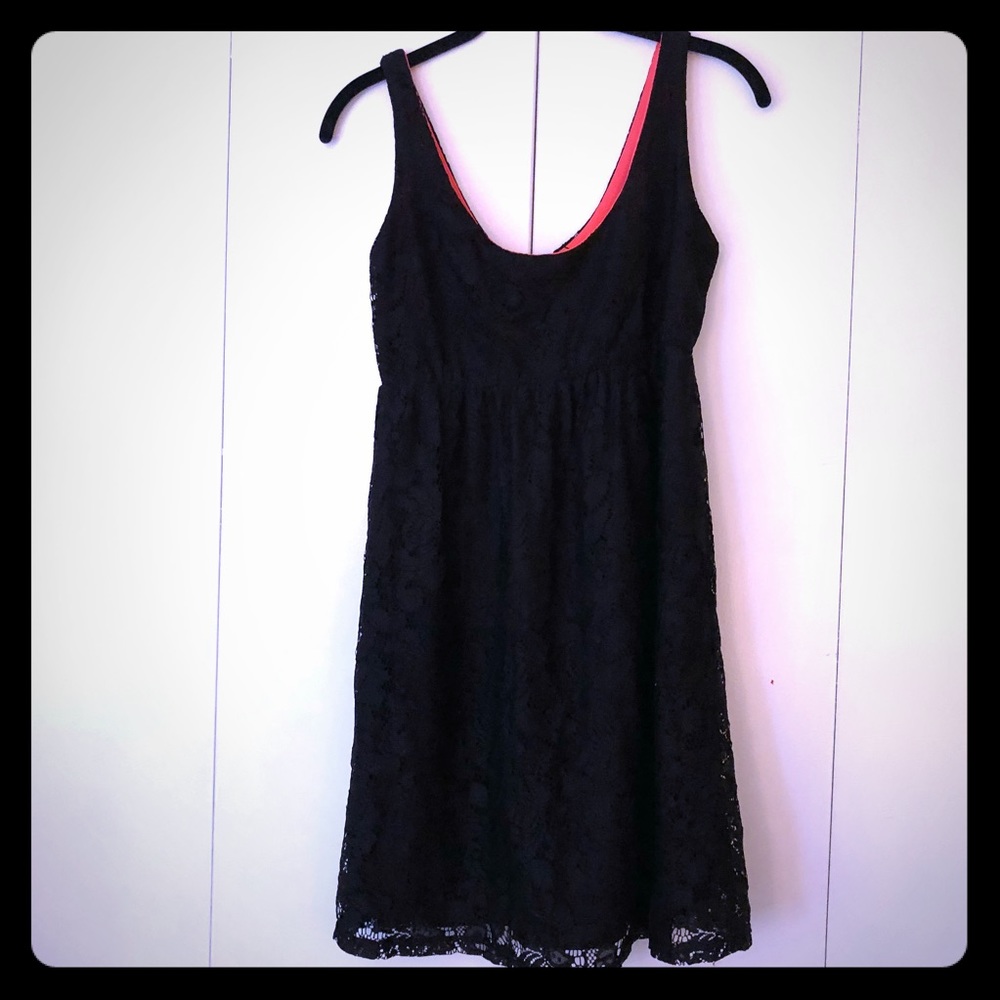Little Black Dress with Lace Detail.